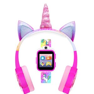 PlayZoom 2 Kids Smartwatch & Headphones - Video Camera Selfies STEM Learning Educational Fun Games, MP3 Music Player Audio Books Touch Screen Sports Digital Watch Gift for Kids Toddlers Boys Girls