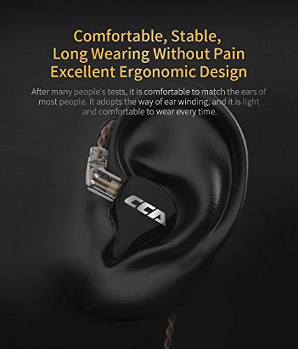 CCA CA16 in Ear Monitor Headphones HiFi 16 Units Balanced IEM High Clarity Sport Earbuds Noise Cancelling Audiophile Bass Earphone for Musicians Singer