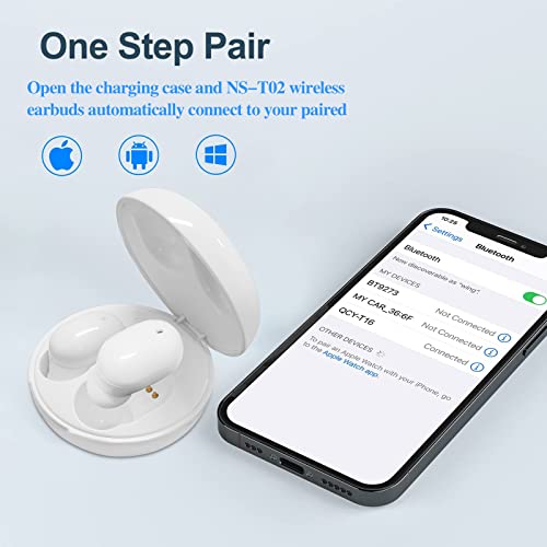 qukam Mini Wireless Earbuds for Kids,Bluetooth Headphones for Small Ears Women Man Adults,25hrs Playtime Built in Mic Earphones Premium Deep Bass in Ear Headset for School Sport Gym