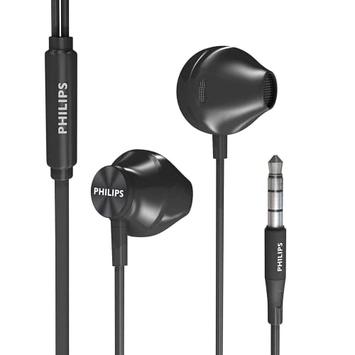 Philips Wired Earbuds Earphones, in Ear Headphones, Bass Crystal Clear Sound, Ergonomic Comfort-Fit