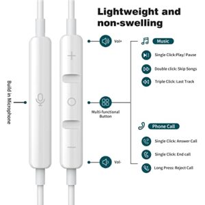 [2Pack]USB C Headphone for Galaxy S23 Ultra S22 5G, HiFi Stereo Type C Earphone with Microphone Wired Earbuds Digital DAC Volume Control Headphones for Samsung S21 Z Fold4 3 Pixel 7 6 iPad Pro OnePlus