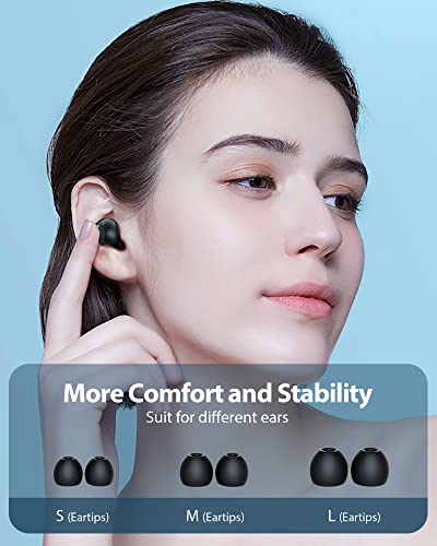 True Wireless Earbuds Headphones with Digital Power Display IPX7 Waterproof Ear Buds in-Ear Earphones for Android Gaming PC Computer Laptop TV Music Sport