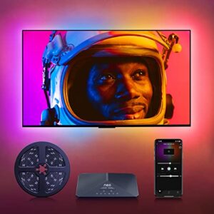 lytmi fantasy tv led backlight kit, with neo 2 sync box and tv led strip lights for 65~70” tv, impressive color blends, compatible with alexa | google assistant | tv box | xbox | ps5 etc, app control