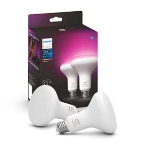 philips hue white & color ambiance br30 led smart bulbs, 16 million colors (hue hub required), compatible with alexa, google assistant, and apple homekit, new version, 2 bulbs (578096)