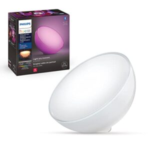 philips hue go white and color portable dimmable led (bluetooth & zigbee) smart light table lamp, white