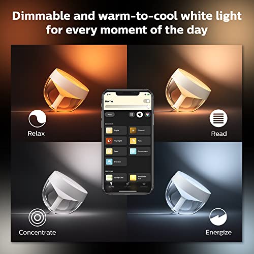 Philips Hue White and Color Ambiance Iris Smart Lamp, Works with Amazon Alexa, Apple Homekit and Google Assistant, Bluetooth Compatible, Corded, White