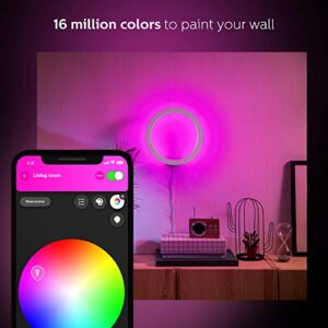 Philips Hue Sana White and Color Ambiance Wall Light (Works with Amazon Alex and Google Assistant)