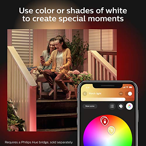 Philips Hue Discover Outdoor White & Color Ambiance Smart Floodlight (Hue Hub Required, Smart Light Works with Alexa, Apple Homekit and Google Assistant)