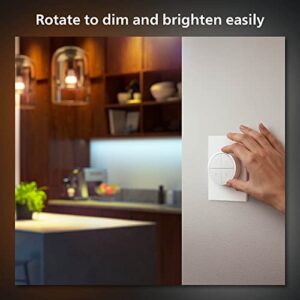 Philips Hue Wall Tap Dial Light Switch, Installation-Free, Smart Home, Exclusively for Philips Hue Smart Lights, White, 2-Pack