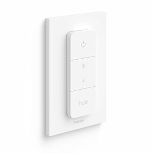 Philips Hue Smart Wireless Dimmer Switch V2 (Installation-Free, Exclusive for Philips Hue Lights) for Indoor Home Lighting, Living Room, Bedroom.