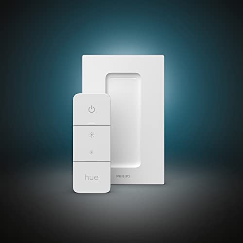 Philips Hue Smart Wireless Dimmer Switch V2 (Installation-Free, Exclusive for Philips Hue Lights) for Indoor Home Lighting, Living Room, Bedroom.