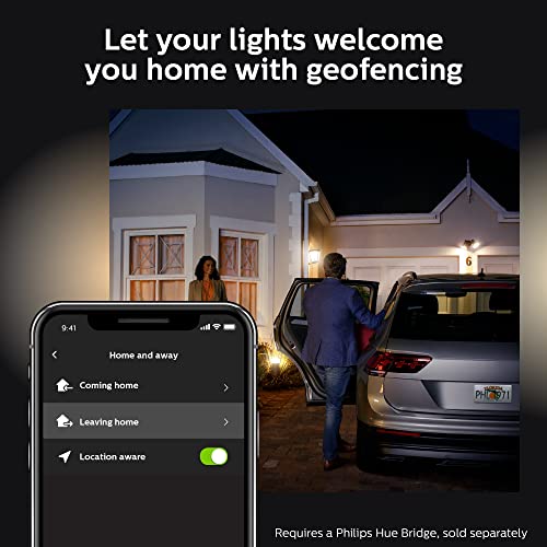 Philips Hue Lucca White Outdoor Wall Light, Works with Amazon Alexa, Apple HomeKit & Google Assistant (Hue Hub Required)