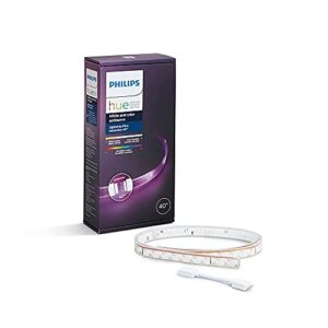 philips hue lightstrip plus (1m/3ft extension without plug), works with amazon alexa, apple homekit and google assistant, bluetooth compatible, single color effect