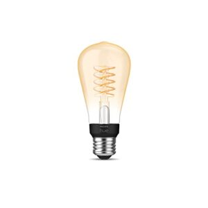 Philips Hue 2-Pack Dimmable Warm White Vintage Smart ST19 Edison Bulb, Bluetooth & Hub Compatible (Hue Hub Optional), Voice Activated with Alexa, Google Assistant, and HomeKit