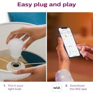 Philips Color and Tunable White A21 LED High Lumen 100W Equivalent Dimmable Smart Wi-Fi Wiz Connected Light Bulb, Compatible with Alexa, Google Assistant, and Siri Shortcuts (2-Pack) (9290024493)