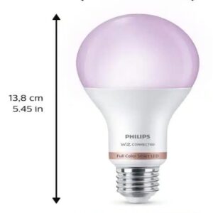 Philips Color and Tunable White A21 LED High Lumen 100W Equivalent Dimmable Smart Wi-Fi Wiz Connected Light Bulb, Compatible with Alexa, Google Assistant, and Siri Shortcuts (2-Pack) (9290024493)