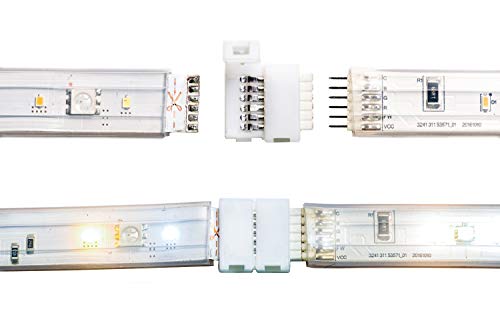 Litcessory 6-Pin to Cut-End Connector for Philips Hue Lightstrip Plus (4 Pack, White - Standard 6-PIN V3)