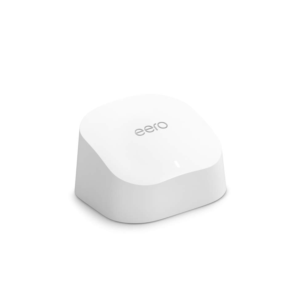 Certified Refurbished Amazon eero 6 dual-band mesh Wi-Fi 6 router, with built-in Zigbee smart home hub