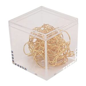 40Pcs Golden Apples Shape Paper Clips,Gold Journal Paper Clips Metal Bookmark Clips Office Supplies with Storage Box for Document Organizing