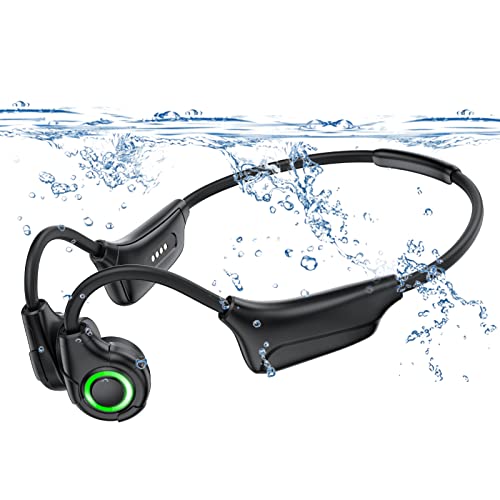 NAGFAK Bone Conduction Headphones Open Ear Swimming Headphones Bluetooth 5.3, MP3 Sports Headphones Built-in 16GB Memory,Waterproof Headphones, Wireless Open Ear Headphones for Swimming, Running