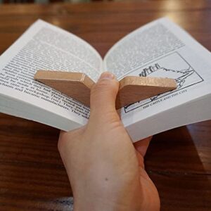 Mcredy Book Page Holder,Thumb Finger Book Page Holders for Reading,Wood Bookmark Book Holder Light Weight Book Opener Tool
