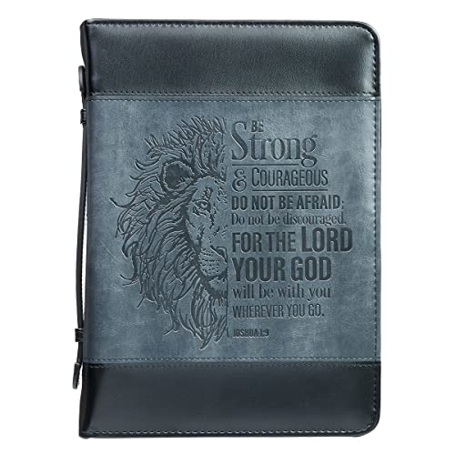 DecorBona Bible Case for Men - Bible Case and Accessories Religious Gift Set for Men, Bible Cover, Highlighter and Bookmark, Christian Gifts for Men