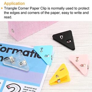 PATIKIL Multifunctional Document Clip,5Pcs Triangular Clips for Books Pages, Prevent Books Curling for Office, Reading Markers Clips, Pink