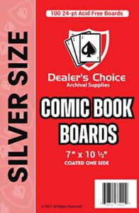 dealer’s choice premium comic book boards – silver size (1,000 ct.)