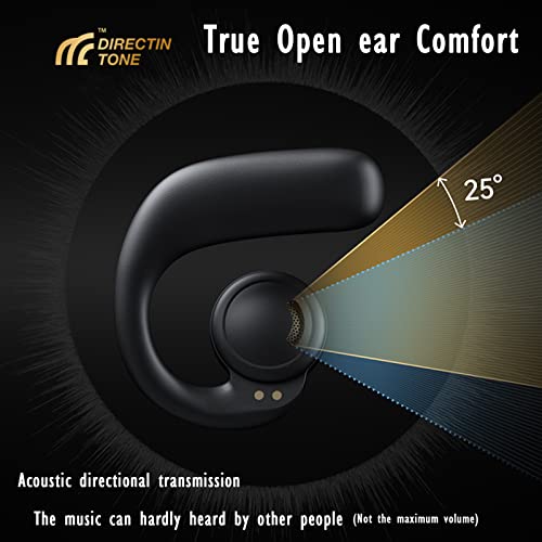 Wireless Bluetooth Bone Conduction Headphones Open Ear Over Ear Earbuds Wrap Around with Ear Hook Bone Conduction Earbuds with Earhooks Running Headphones Sport Earbuds Workout