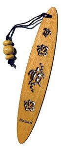 hawaiian store cutout wood bookmark (honu hibiscus)