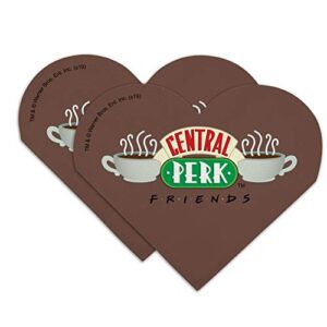 friends central perk logo heart faux leather bookmark – set of 2