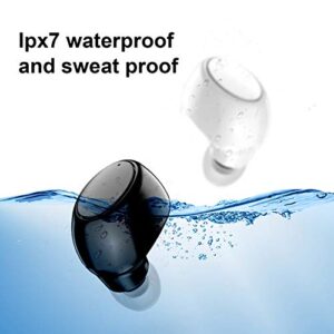 Gaweb Earphones, 1Pc X6 Wireless Headphone Handsfree Voice Prompt ABS Stereo Game Bluetooth 5.0 Earbud for Sports (One Size, 1PairWhite)