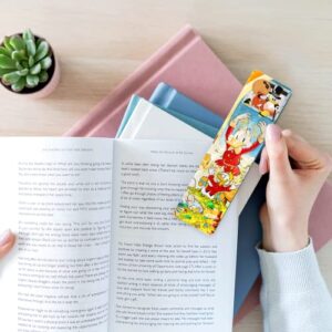 Bookmarks Ruler Metal Scrooge Tassels Mcduck Reading Bookography Measure Bookworm for Book Bibliophile Gift Reading Christmas Ornament Markers Bookmark