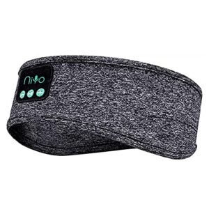 urban sombrero niyo sleep headband with in-built headphones – sports headphones, comfortable, wireless music sleeping headphones, grey headphones for exercising, sleeping