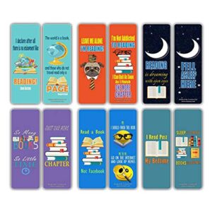 reading bookmarks for books (30-pack) – modern book lover bookmarker cards party favors – premium quality gifts stocking stuffers for men women adults teens kids boys girls