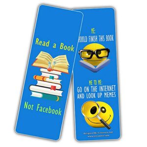 Reading Bookmarks for Books (30-Pack) - Modern Book Lover Bookmarker Cards Party Favors - Premium Quality Gifts Stocking Stuffers for Men Women Adults Teens Kids Boys Girls