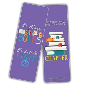 Reading Bookmarks for Books (30-Pack) - Modern Book Lover Bookmarker Cards Party Favors - Premium Quality Gifts Stocking Stuffers for Men Women Adults Teens Kids Boys Girls