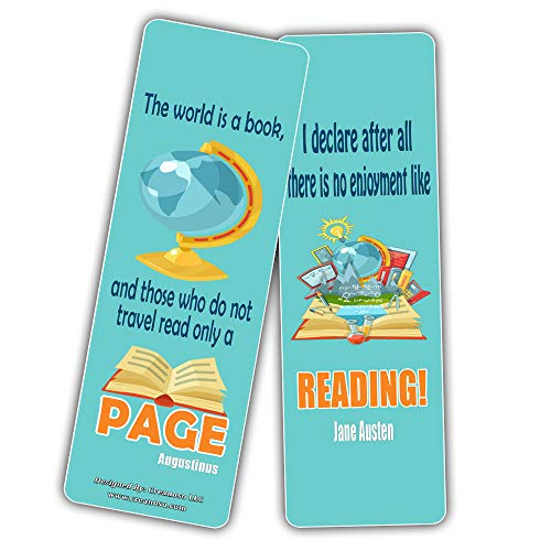 Reading Bookmarks for Books (30-Pack) - Modern Book Lover Bookmarker Cards Party Favors - Premium Quality Gifts Stocking Stuffers for Men Women Adults Teens Kids Boys Girls