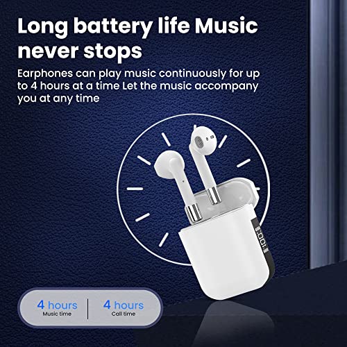 VENCO AP19 True Wireless Bluetooth Earbuds for iPhone/Android Phones - Bluetooth 5.0 Wireless Earphones with LED Display, Touch Control, USB Charging Case