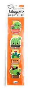 re-marks cute cactus in bowls magnetic page clips
