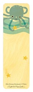 ollie octopus wood bookmark/ruler by night owl paper goods