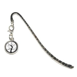 tree of life metal bookmark page marker with charm