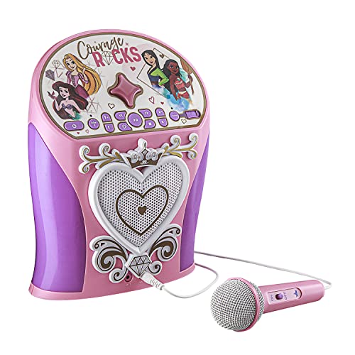 eKids Disney Princess Karaoke Machine, Easily Access Disney Playlists with New EZ Link Feature