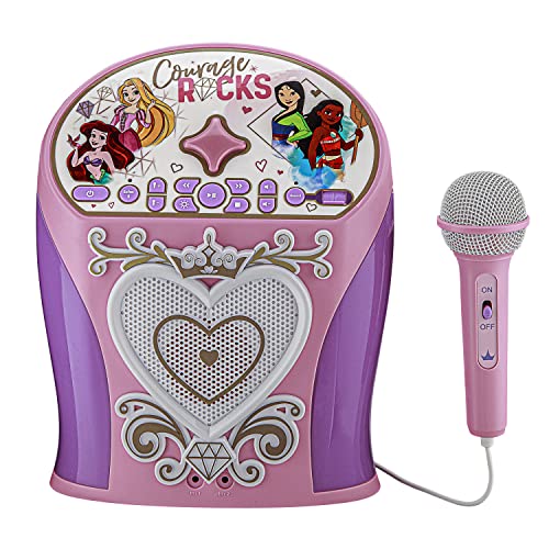 eKids Disney Princess Karaoke Machine, Easily Access Disney Playlists with New EZ Link Feature