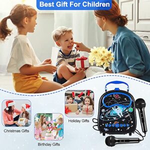 Kids Karaoke Machine for Boys Girls with 2 Microphone Portable Toddlers Singing Speaker Children Karaoke Toys with Voice Changer,Gifts for Birthday Holiday Christmas