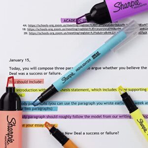 SHARPIE Highlighter, Clear View Highlighter with See-Through Chisel Tip, Tank Highlighter, Assorted, 8 Count