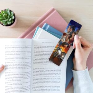 Bookmarks Metal Ruler Archer Tassels Tv Bookworm Series Reading Bookography Measure for Book Bibliophile Gift Reading Christmas Ornament Markers Bookmark