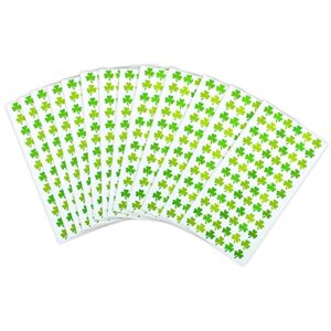 1440 Pcs St. Patrick's Day Stickers Green Shamrock Stickers Self-Adhesive Clover Stickers Teacher Reward Stickers Irish Decorations Stickers for Card Gift Envelope St Patricks Day Party Accessories