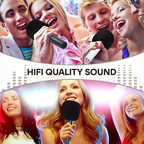 MAONO Bluetooth Karaoke Microphone for Kids, MKP100 Portable 3 in 1 Wireless Handheld Mic with Speaker and Recording for Smartphones,Computers, Car Kids,Party,Gift to Family and Friends(Black)