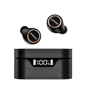 for lenovo lp12 wireless bluetooth earbuds, with microphone wireless headphones usb-c charging case led display battery remaining
